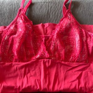 Ruby Ribbon Pink Lace Bra